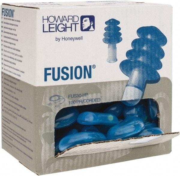 Howard Leight - Reusable, Corded, 27 dB, Flange Earplugs - Blue, 100 Pairs - Makers Industrial Supply