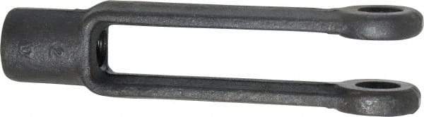 Jergens - 1/2-13 Thread, 1-1/8" Yoke Width, Carbon Steel, Tapped Yoke - 1/2" Hole Diam, 3-1/16" Hole Center to Neck, 15/16" Yoke Arm Height, 13/16" Neck Diam, 1-1/8" Neck Length, 4-3/16" OAL - Makers Industrial Supply