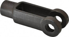 Jergens - 3/4-10 Thread, 1-1/2" Yoke Width, Carbon Steel, Tapped Yoke - 5/8" Hole Diam, 2-3/4" Hole Center to Neck, 1-3/8" Yoke Arm Height, 1-1/8" Neck Diam, 1-1/4" Neck Length, 4" OAL - Makers Industrial Supply