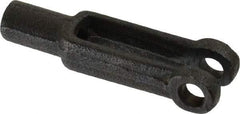 Jergens - 10-32 Thread, 7/16" Yoke Width, Carbon Steel, Tapped Yoke - 3/16" Hole Diam, 1" Hole Center to Neck, 3/8" Yoke Arm Height, 5/16" Neck Diam, 9/16" Neck Length, 1-9/16" OAL - Makers Industrial Supply