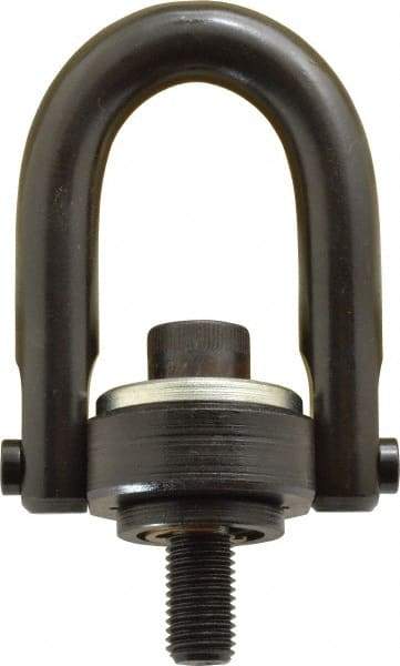 Jergens - 1,900 Lb Load Capacity Safety Engineered Center Pull Hoist Ring - M16 x 2.0 Thread, 29mm Thread Length, Alloy Steel, Black Oxide Finish - Makers Industrial Supply