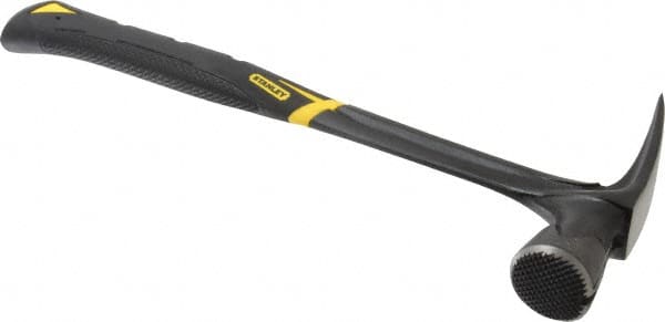 Stanley - 1-3/4 Lb Head, Straight Rip Claw Framing Hammer - 16" OAL, Forged Steel Head, 1-3/8" Face Diam, Checkered Face, Steel Handle with Grip - Makers Industrial Supply