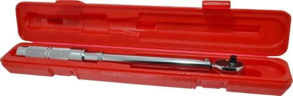 Proto - 3/8" Drive Micrometer Type Ratchet Head Torque Wrench - 16 N/m to 80 N/m Torque, 15-1/2" OAL, Ratchet Head - Makers Industrial Supply