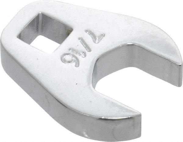 Proto - 7/16" 1/4" Drive Chrome Open End Crowfoot Wrench - 7/8" Head Diam x 1/4" Head Thickness - Makers Industrial Supply