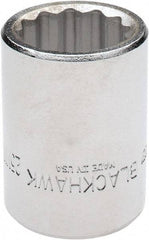 Blackhawk by Proto - 3/4" Drive, Standard Hand Socket - 12 Points, 2" OAL, Alloy Steel, Black Finish - Makers Industrial Supply