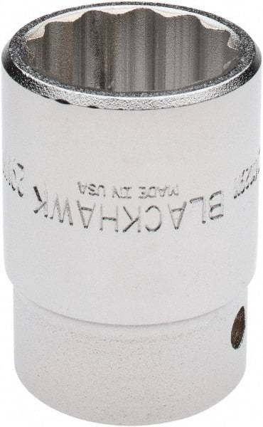 Blackhawk by Proto - 3/4" Drive, Standard Hand Socket - 6 Points, 2-13/64" OAL, Alloy Steel, Black Finish - Makers Industrial Supply