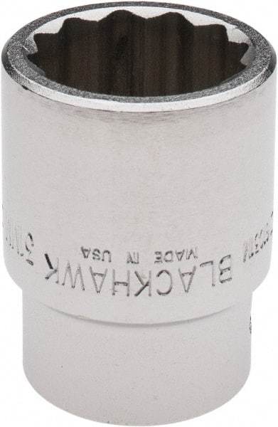 Blackhawk by Proto - 3/4" Drive, Standard Hand Socket - 6 Points, 2-13/64" OAL, Alloy Steel, Black Finish - Makers Industrial Supply