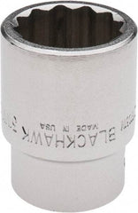 Blackhawk by Proto - 3/4" Drive, Standard Hand Socket - 6 Points, 2-13/64" OAL, Alloy Steel, Black Finish - Makers Industrial Supply