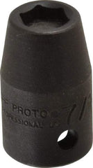 Proto - 1/2" Drive 7/16" Standard Impact Socket - 6 Points, 1-1/2" OAL - Makers Industrial Supply