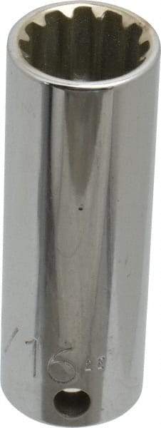 Proto - 3/8" Drive, 9/16" Socket, Spline Socket - 12 Points, 2-3/8" OAL - Makers Industrial Supply