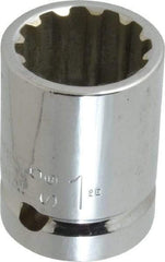 Proto - 3/4" Drive, 1" Socket, Spline Socket - 12 Points, 1-15/16" OAL - Makers Industrial Supply