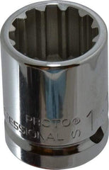 Proto - 3/4" Drive, 1-1/16" Socket, Spline Socket - 12 Points, 1-31/32" OAL - Makers Industrial Supply