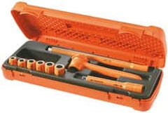 Facom - 9 Piece 3/8" Drive Socket Set - 12 Points, 8mm to 14mm Range, Metric Measurement Standard - Makers Industrial Supply