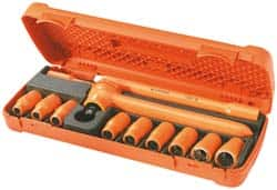 Facom - 12 Piece 1/2" Drive Socket Set - 12 Points, 8mm to 19mm Range, Metric Measurement Standard - Makers Industrial Supply