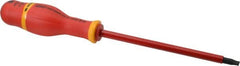 Facom - 269mm OAL Standard Slotted Screwdriver - 150mm Blade Length, Round Shank, Ergonomic Handle - Makers Industrial Supply