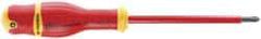 Facom - #3, 11-1/32" OAL, Insulated Phillips Screwdriver - 5-29/32" Blade Length, Round Shank, Ergonomic Handle - Makers Industrial Supply