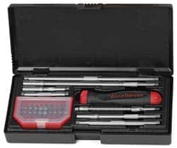 GearWrench - 39 Piece, Screwdriver Bit Set - #0, 1, 2 & 3 Phillips, 3 to 8mm & 1/8 to 5/16" Hex, T8 to T40 Torx, 4, 5.5, 6.5mm, 5/32, 7/32, 1/4" Slotted - Makers Industrial Supply