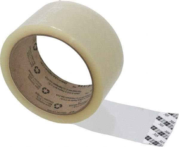 3M - 2" x 55 Yd Clear Acrylic Adhesive Sealing Tape - Polypropylene Film Backing, 1.8 mil Thick, 19 Lb Tensile Strength, Series 305 - Makers Industrial Supply