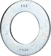 Value Collection - 2" Screw, Grade 8 Alloy Steel SAE Flat Washer - 2-1/8" ID x 3-3/4" OD, 0.196" Thick, Zinc-Plated Finish - Makers Industrial Supply