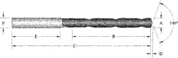 Allied Machine and Engineering - Letter E (1/4) 140° Solid Carbide Jobber Drill - Makers Industrial Supply