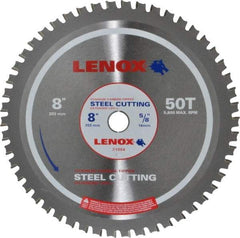 Lenox - 8" Diam, 5/8" Arbor Hole Diam, 50 Tooth Wet & Dry Cut Saw Blade - Titanium Carbide-Tipped, General Purpose Action, Standard Round Arbor - Makers Industrial Supply