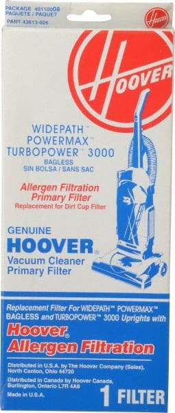 Hoover - Upright Vacuum Cleaner Allergen Filter - Use for Dry Pick-Up Only, For Use with C1701900, U5023900, U5025906, U5150900, U5156900, U53029RM & U5348911 - Makers Industrial Supply