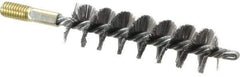 Value Collection - 1-1/4" Diam Helical Steel Tube Brush - 0.012" Filament Diam, 4-1/4" Brush Length, 7-1/2" OAL, 1/2-12 Male Shank - Makers Industrial Supply