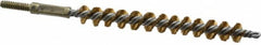 Value Collection - 3/8" Diam Helical Brass Tube Brush - 0.005" Filament Diam, 3-1/8" Brush Length, 5-1/8" OAL, 3/16-24 Male Shank - Makers Industrial Supply