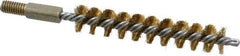 Value Collection - 5/8" Diam Helical Brass Tube Brush - 0.005" Filament Diam, 3-1/2" Brush Length, 5-1/2" OAL, 5/16-18 Male Shank - Makers Industrial Supply