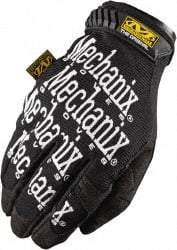 Mechanix Wear - Size M (9) Synthetic Leather General Protection Work Gloves - For Mechanic's & Lifting, Uncoated, Hook & Loop Cuff, Full Fingered, Black, Paired - Makers Industrial Supply