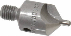 Made in USA - 1-1/8" OAL, 1/2" Head Diam, 2 Flute, 100° Incl Angle, Integral Pilot, Adjustable Stop Countersink - Makers Industrial Supply