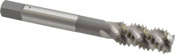 OSG - 7/16-14 UNC 3 Flute 2B Bottoming Spiral Flute Tap - High Speed Steel, Bright Finish, 3-5/32" OAL, Right Hand Flute, Right Hand Thread - Makers Industrial Supply