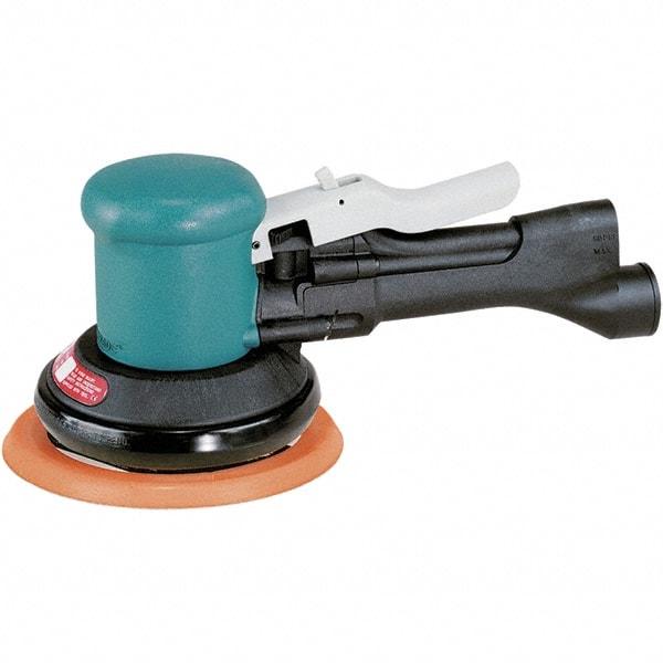 Dynabrade - 12,000 OPM, 23 CFM Air Consumption, Palm Air Orbital Sander - Round Pad, 1/4 NPT Inlet - Makers Industrial Supply