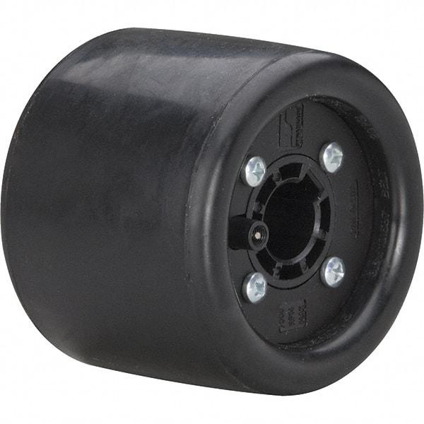 Dynabrade - 3-1/4" Wheel OD, 3" Wheel Width, 7,000 RPM, Aluminum, Pneumatic Wheel with Hub - 10-11/16" Long x 3" Wide, 5/8" Wheel Arbor Hole, For Use with 13204, 13505, 13515 & 13520 Dynastraight Air-Powered Abrasive Finishing Tools - Makers Industrial Supply