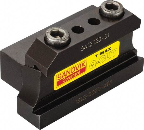 Sandvik Coromant - Tool Block Style 151.2, 1" Blade Height, 4.7201" OAL, 1.7902"& OAH, Indexable Cutoff Blade Tool Block - 1" Shank Height, 1" Shank Width, Series T-Max Q-Cut - Makers Industrial Supply