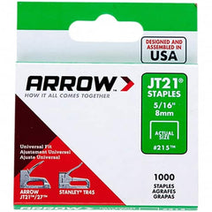 Arrow - 7/16" Wide Galvanized Steel Light-Duty Staples - 5/16" Leg Length - Makers Industrial Supply