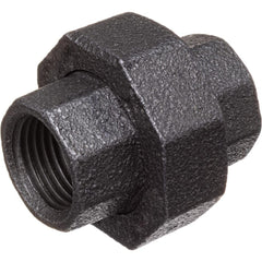 Black Pipe Fittings; Fitting Type: Union; Fitting Size: 1-1/2″; Material: Malleable Iron; Finish: Black; Fitting Shape: Straight; Thread Standard: NPT; Connection Type: Threaded; Lead Free: No; Standards: ASME B16.39; ASME B1.2.1