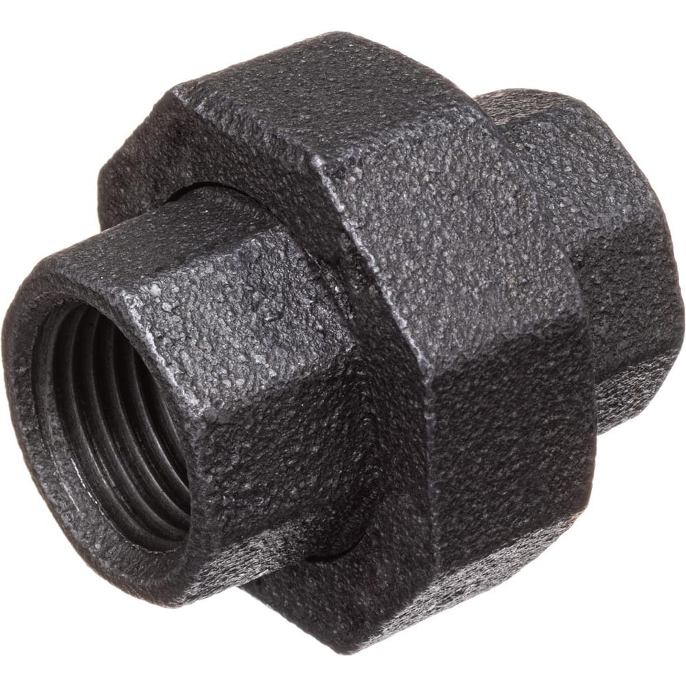 Black Pipe Fittings; Fitting Type: Union; Fitting Size: 2-1/2″; Material: Malleable Iron; Finish: Black; Fitting Shape: Straight; Thread Standard: BSPT; Connection Type: Threaded; Lead Free: No; Standards: ASTM A197; BS EN 1562