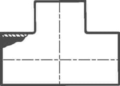 VNE - 4", Unpolished Style, Sanitary Stainless Steel Pipe Tee - Butt Weld x Butt Weld x Butt Weld Connection, Grade 316L - Makers Industrial Supply