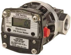 GPI - 1/2" Port Oval Gear Flowmeter - 800 Max psi, 0.3 to 7.9 GPM, Aluminum - Makers Industrial Supply