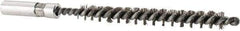 Value Collection - 1/4" Diam Helical Stainless Steel Tube Brush - 0.006" Filament Diam, 2-3/8" Brush Length, 4" OAL, 3/16-24 Female Shank - Makers Industrial Supply