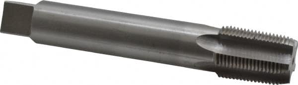 Interstate - 3/4-14 NPT, 5 Flute, Plug Chamfer, Bright Finish, High Speed Steel, Extension Pipe Tap - 6" OAL, 29/32" Shank Diam, 1-3/8" Thread Length, 0.679" Square Size - Makers Industrial Supply