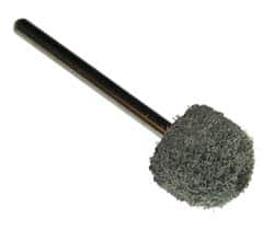 Standard Abrasives - 1/2 x 1/2" Head Diam x Thickness, B90, Ball Nose, Aluminum Oxide Mounted Point - Makers Industrial Supply