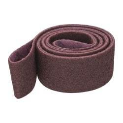 3M - 3" Wide x 132" OAL, Aluminum Oxide Abrasive Belt - Aluminum Oxide, Medium, Nonwoven, Series SC-BL - Makers Industrial Supply