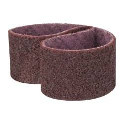 3M - 2" Wide x 18-15/16" OAL, Aluminum Oxide Abrasive Belt - Aluminum Oxide, Medium, Nonwoven, Series SC-BL - Makers Industrial Supply