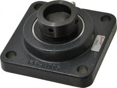 Browning - 1-3/16" ID, 4-1/4" OAL x 4-1/4" OAH 4-Bolt Flange - 2,567 Lb Static Cap, 4,381 Lb Dyn Cap, 3-1/4" Btw Mnt Hole Ctrs, Cast Iron - Makers Industrial Supply