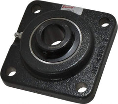 Browning - 1" ID, 4-1/4" OAL x 4-1/4" OAH 4-Bolt Flange - 2,567 Lb Static Cap, 4,381 Lb Dyn Cap, 3-1/4" Btw Mnt Hole Ctrs, Cast Iron - Makers Industrial Supply