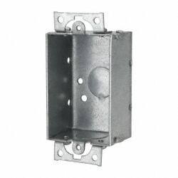 Cooper Crouse-Hinds - 1 Gang, (3) 1/2" Knockouts, Steel Rectangle Switch Box - 3" Overall Height x 2" Overall Width x 1-1/2" Overall Depth - Makers Industrial Supply