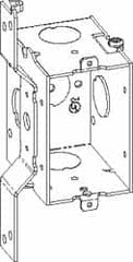 Cooper Crouse-Hinds - 1 Gang, (7) 1/2" Knockouts, Steel Rectangle Switch Box - 3" Overall Height x 2" Overall Width x 2" Overall Depth - Makers Industrial Supply