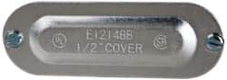 Cooper Crouse-Hinds - 1/2" Trade, Aluminum Conduit Body Cover Plate - Use with Series 5 Conduit Outlet Bodies - Makers Industrial Supply